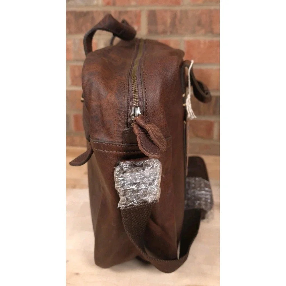 Buffalo Jackson Trading Co. Walker Leather Duffle Bag Vintage Oak
